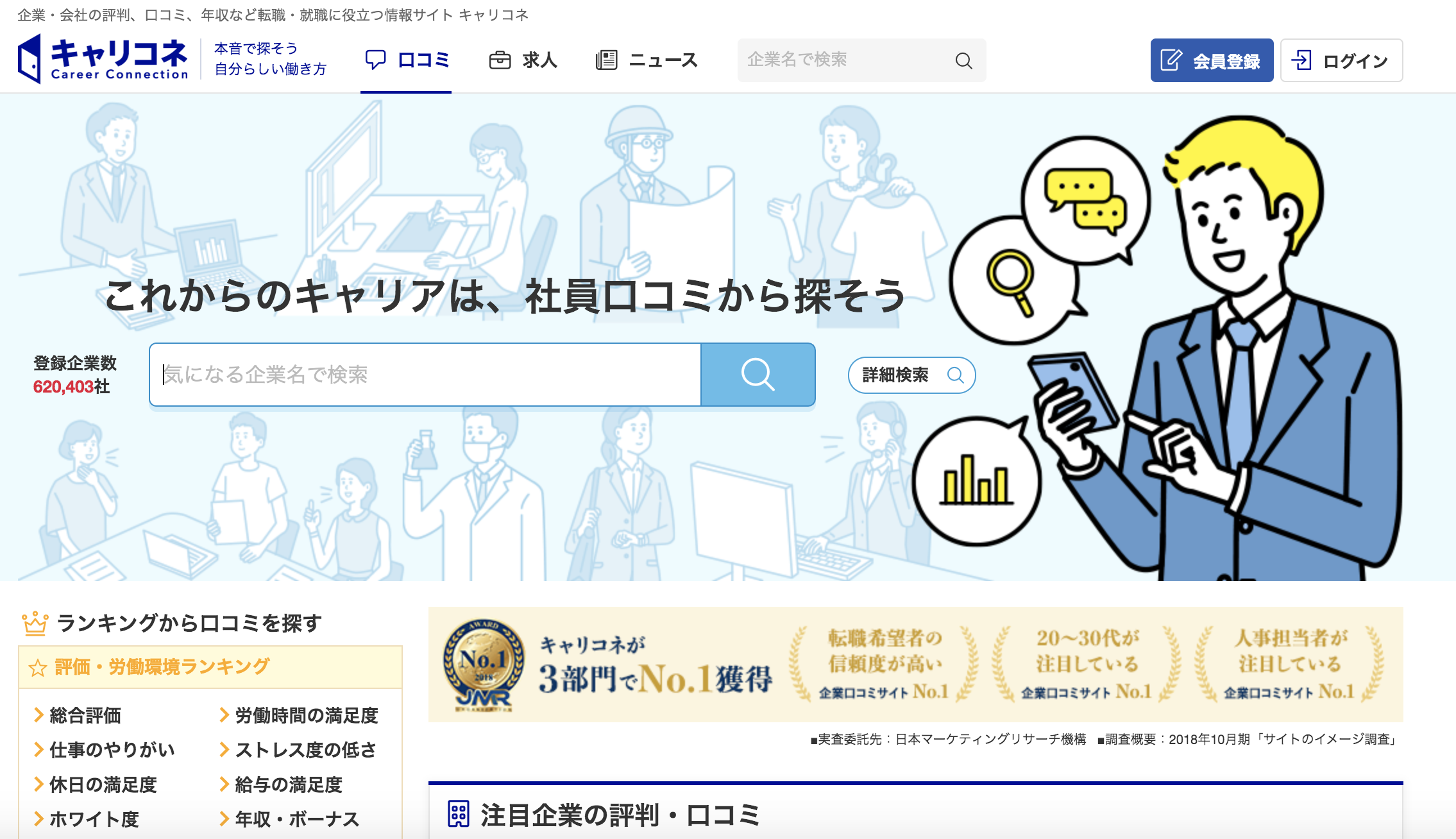 会社評判の調べ方 社員のリアルな口コミを見れる評判サイト4選 転職 就活におすすめ Noji Blog